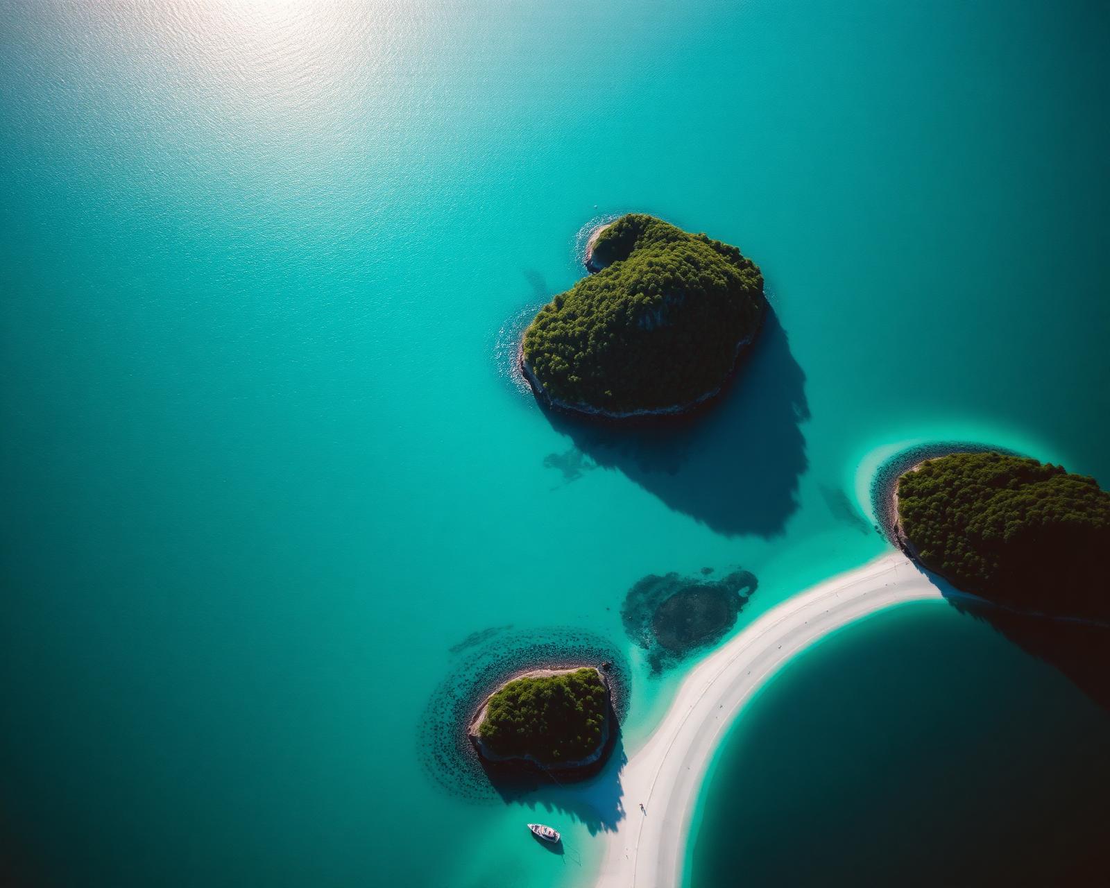 Aerial view of Andaman islands